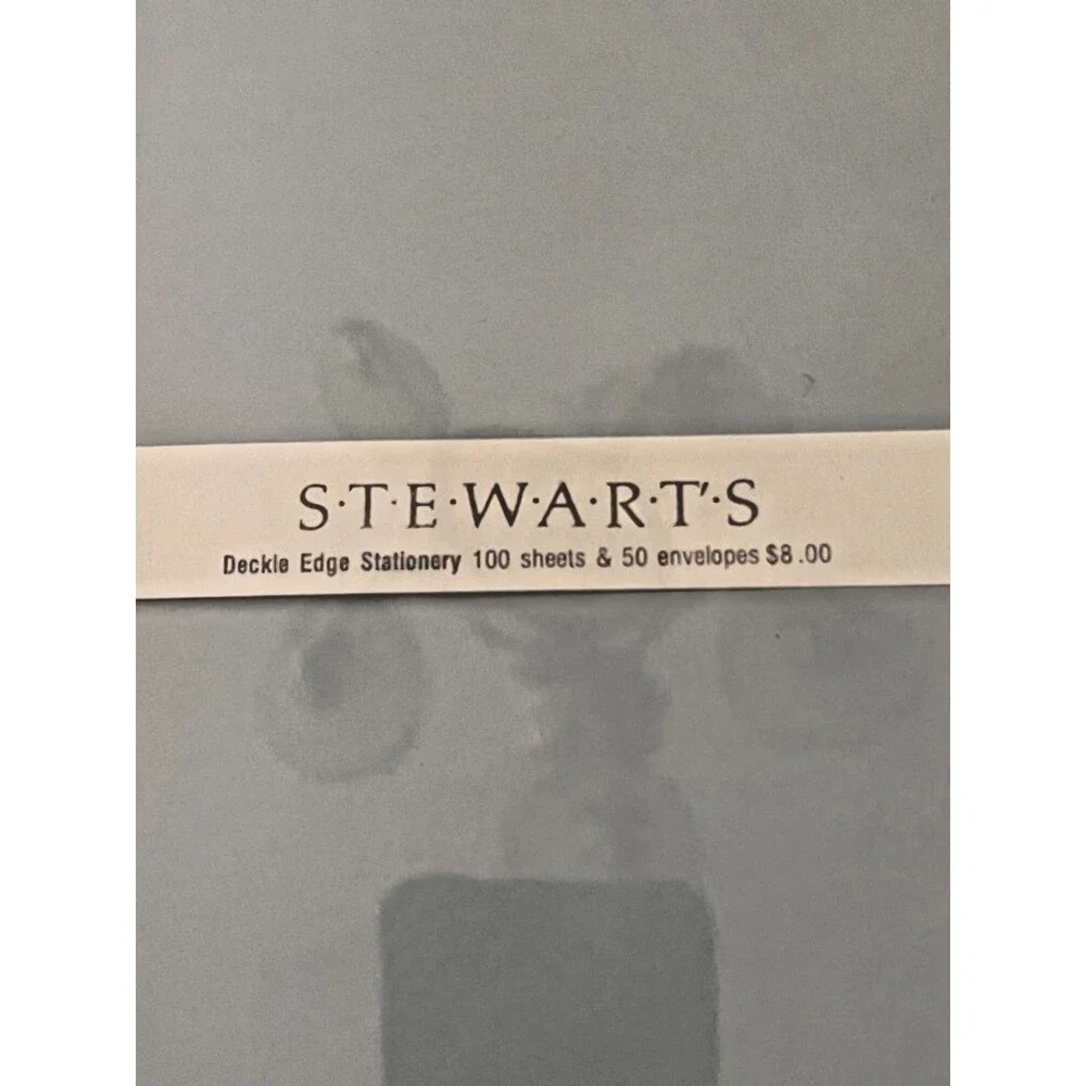 Stewarts Deckle Edge Stationery Baby Blue 100 Sheets 50 Envelopes VINTAGE NEW